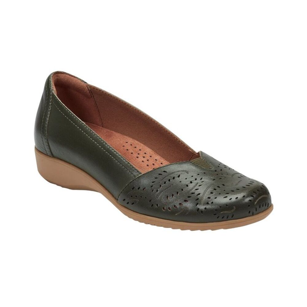 Rockport Rozie Leather Ballet Wedge